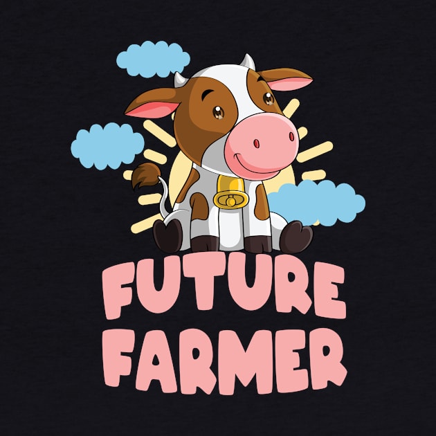 Future Farmer cute Cow Farm Kids by Foxxy Merch